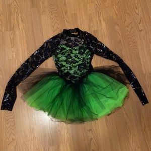 Neon Green and Black Costume Tutu LC
